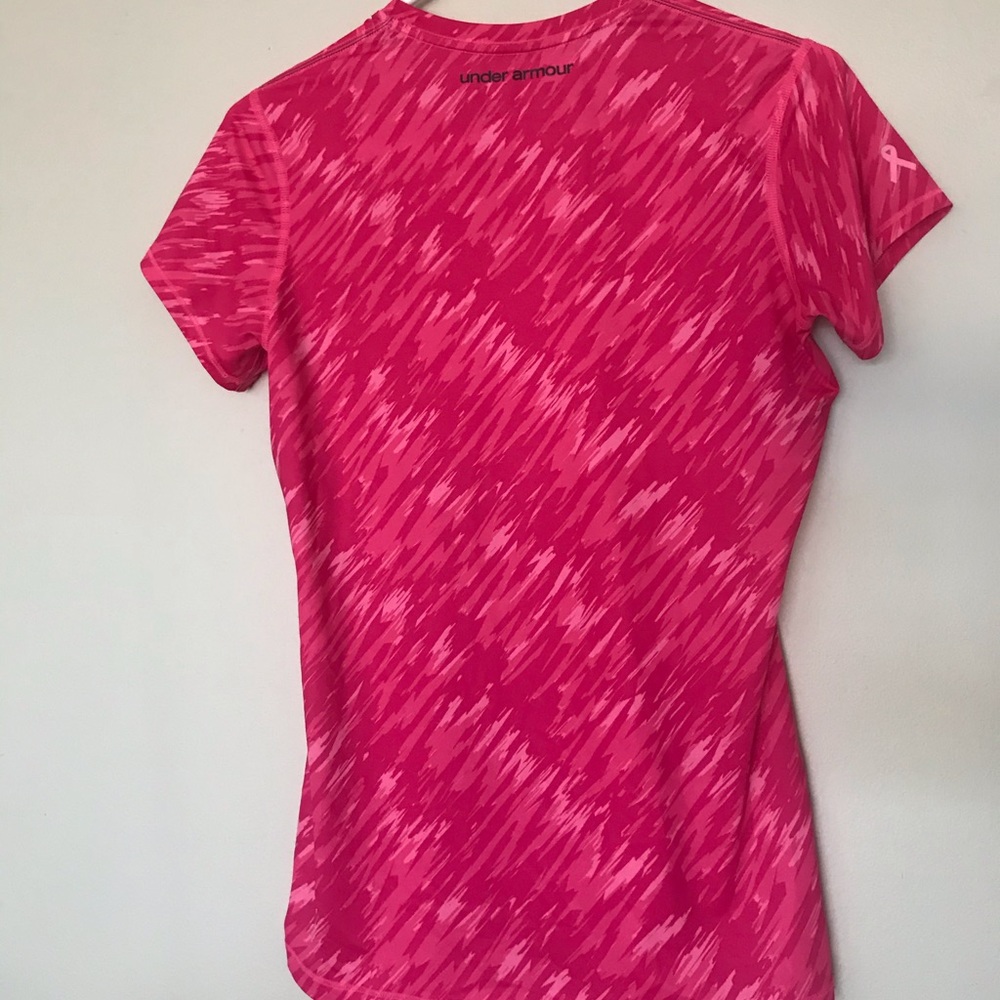 Under Amour athletic Tshirt,breast cancer addition
